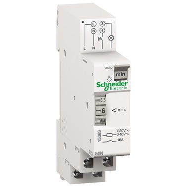 Bricomart MINUTERO ESCALERA AUTOMATICO 1 MODULO SCHNEIDER