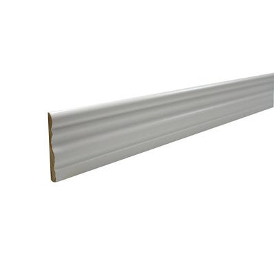 Bricomart MOLDURA JAMBA MELAMINA BLANCA 2250 X 70 X 10 MM