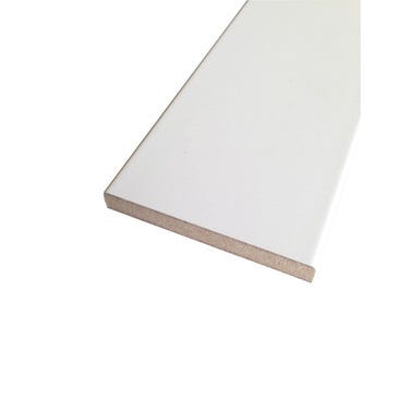 Bricomart MOLDURA JAMBA MELAMINA BLANCA 2250 X 90 X 10 MM