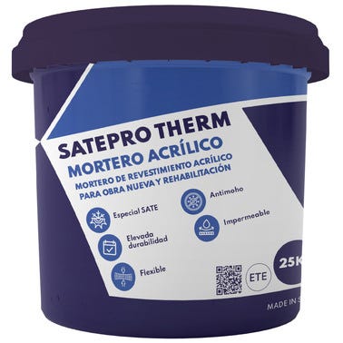 Bricomart MORTERO ACRÍLICO SATEPRO THERM 25 KG BLANCO