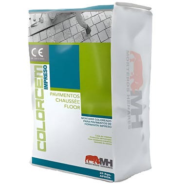 Bricomart MORTERO COLOREADO PARA HORMIGÓN IMPRESO MORTEROS HENARES 25 KG CORCHO