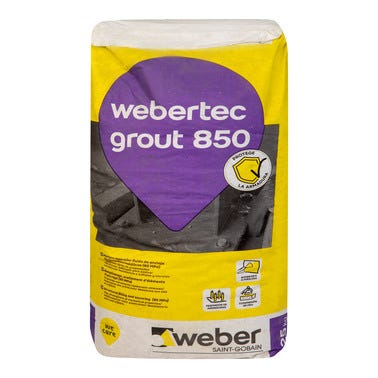 Bricomart MORTERO FLUIDO DE ALTAS PRESTACIONES MECÁNICAS WEBERTEC GROUT 850 25 KG