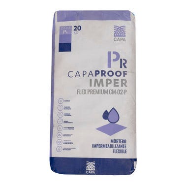Bricomart MORTERO IMPERMEABLE CAPAPROOF FLEX PREMIUM 20KG