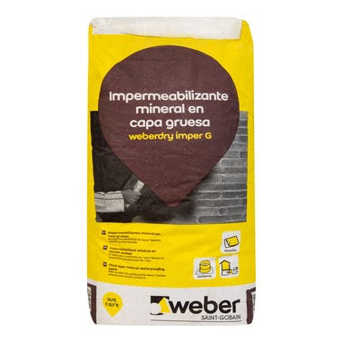 Bricomart MORTERO IMPERMEABLE WEBERDRY IMPER G 25 KG