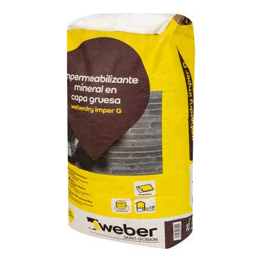 Bricomart MORTERO IMPERMEABLE WEBERDRY IMPER G 25 KG