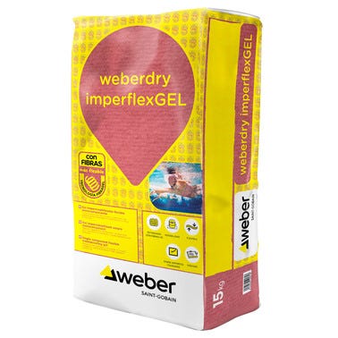 Bricomart MORTERO IMPERMEABLE WEBERDRY IMPERFLEXGEL 15 KG