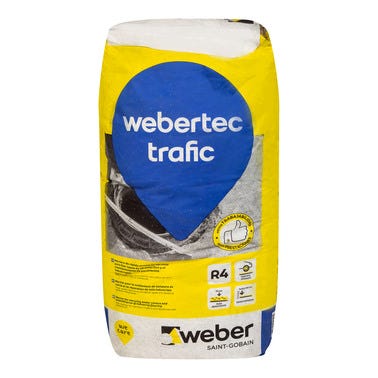 Bricomart MORTERO MICROHORMIGÓN RÁPIDO WEBERTEC TRAFIC 25 KG