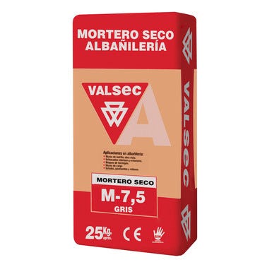 Bricomart MORTERO SECO M7 5 HIDRÓFUGO VALSEC 25 KG GRIS