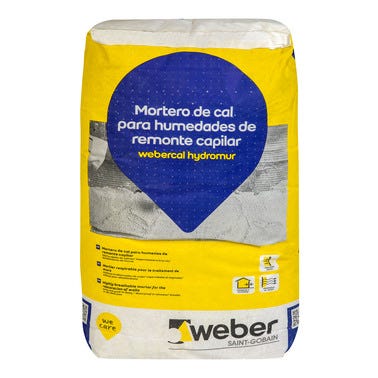 Bricomart MORTERO TRANSPIRABLE E IMPERMEABLE WEBERCAL HYDROMUR 25 KG