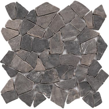 Bricomart MOSAICO PIEDRA NATURAL 30X30CM GALET LISA NEGRO