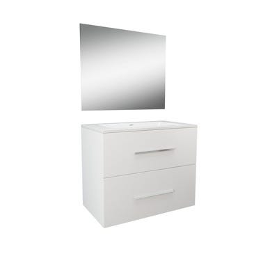 Bricomart MUEBLE DE BAÑO CON ESPEJO ARUBA BLANCO 80X45CM