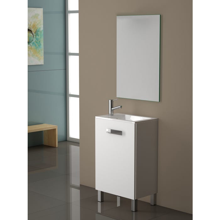 Bricomart MUEBLE DE BAÑO CON LAVABO PARIS BLANCO 50X33CM 1 PUERTA