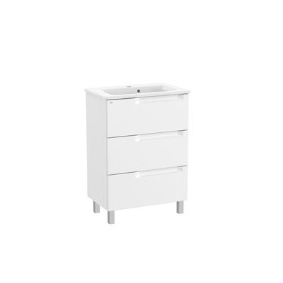 Bricomart MUEBLE DE BAÑO CON LAVABO ROCA BORNEO BLANCO 60.5X46CM