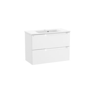 Bricomart MUEBLE DE BAÑO CON LAVABO ROCA BORNEO BLANCO 80.5X46CM