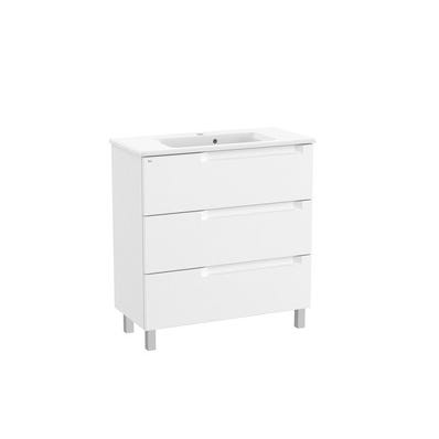 Bricomart MUEBLE DE BAÑO CON LAVABO ROCA BORNEO BLANCO 80.5X46CM