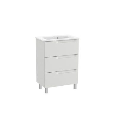 Bricomart MUEBLE DE BAÑO CON LAVABO ROCA BORNEO GRIS CLARO 60.5X46CM