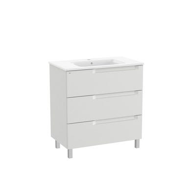 Bricomart MUEBLE DE BAÑO CON LAVABO ROCA BORNEO GRIS CLARO 80.5X46CM
