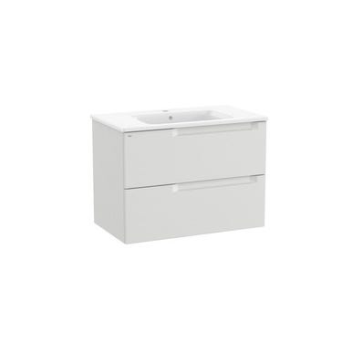 Bricomart MUEBLE DE BAÑO CON LAVABO ROCA BORNEO GRIS CLARO 80.5X46CM