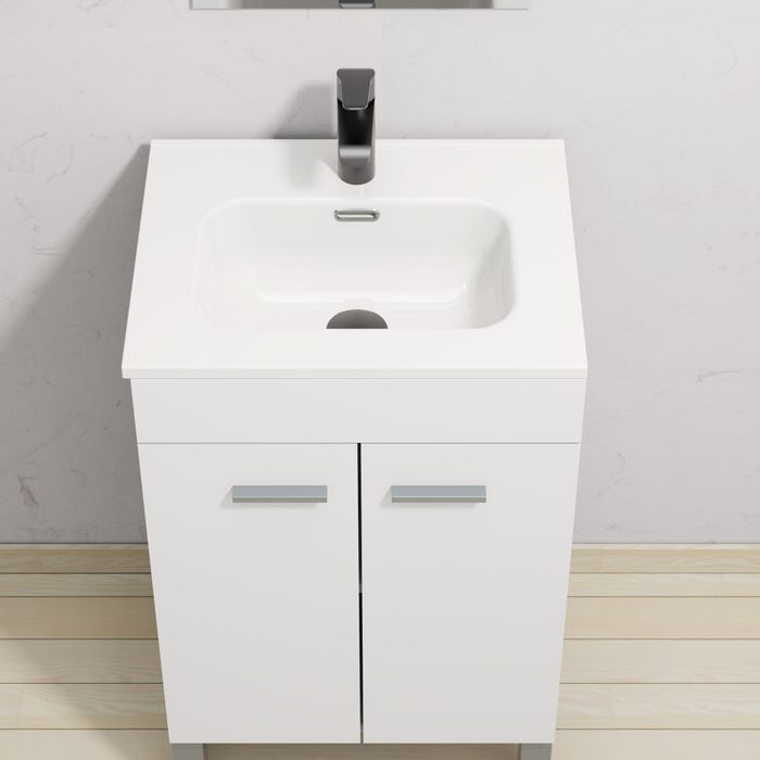 Bricomart MUEBLE DE BAÑO ECO BLANCO 50X39CM 2 PUERTAS