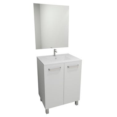 Bricomart MUEBLE DE BAÑO ECO BLANCO 70X45CM 2 PUERTAS