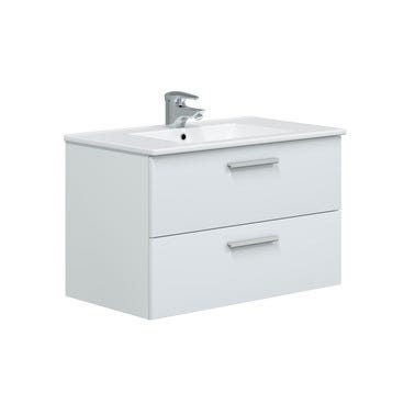 Bricomart MUEBLE DE BAÑO ECO BLANCO 80X45CM 2 CAJONES