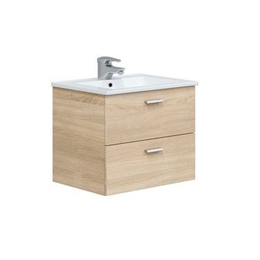 Bricomart MUEBLE DE BAÑO ECO ROBLE 60X45CM 2 CAJONES