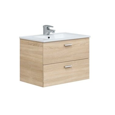 Bricomart MUEBLE DE BAÑO ECO ROBLE 70X45CM 2 CAJONES