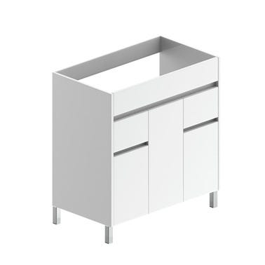 Bricomart MUEBLE DE BAÑO LONDRES BLANCO 80X45CM 3 PUERTAS Y 2 CAJONES