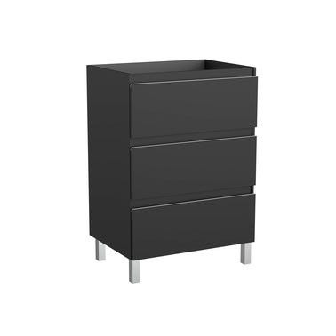 Bricomart MUEBLE DE BAÑO MODULAR ATLANTIS ANTRACITA 3 CAJONES 60X45CM