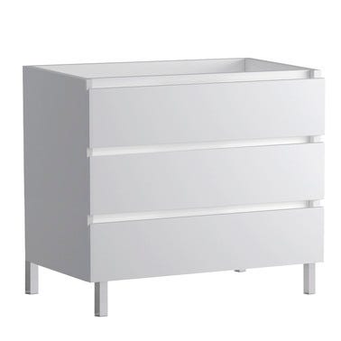 Bricomart MUEBLE DE BAÑO MODULAR ATLANTIS BLANCO 3 CAJONES 100X45CM