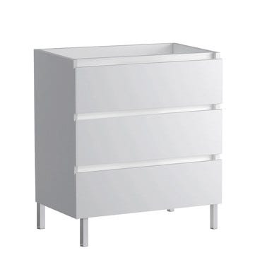 Bricomart MUEBLE DE BAÑO MODULAR ATLANTIS BLANCO 3 CAJONES 80X45CM