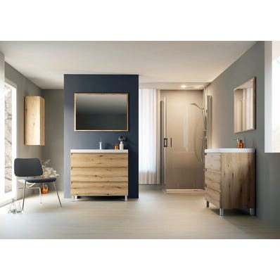 Bricomart MUEBLE DE BAÑO MODULAR ATLANTIS MIEL 1 CAJON CON TAPA 60X45CM