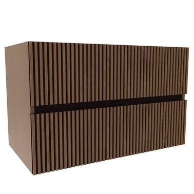 Bricomart MUEBLE DE BAÑO NOVA GEO NOGAL 80X45CM ALISTONADO
