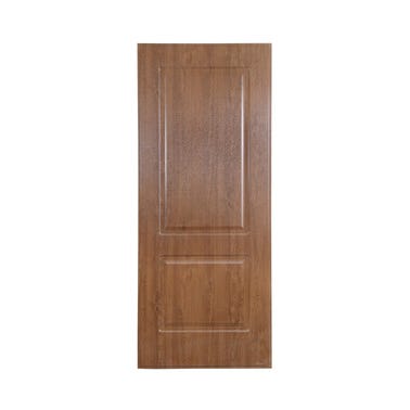 Bricomart PANEL PUERTA ACORAZADA CARA EXTERIOR PVC MADERA 2 CUADROS