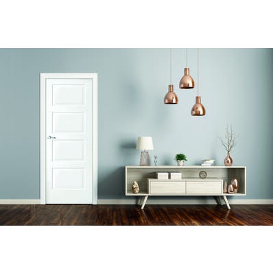 Bricomart PANEL PUERTA ACORAZADA CARA INTERIOR LACADO BLANCO LOLA