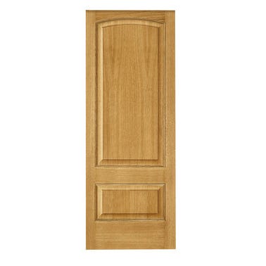 Bricomart PANEL PUERTA ACORAZADA CARA INTERIOR RECHAPADO ROBLE MEDIO ARCO