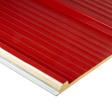 Bricomart PANEL SÁNDWICH 3 GRECAS ROJO/BLANCO 3 CM 3X1 M