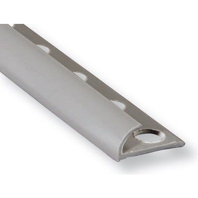 Bricomart PEFIL ESQUINA REDONDEADA PVC 10.5x2600 MM GRIS OSCURO