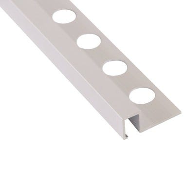 Bricomart PERFIL ESQUINA RECTA ALUMINIO 10.5X2600 MM PLATA BRILLO