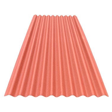 Bricomart PLACA BAJO TEJA BITUMINOSA GRAN ONDA ROJO 2X0 95 M