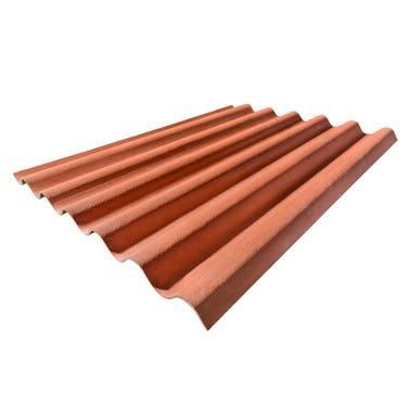 Bricomart PLACA FIBROCEMENTO EURONIT GRANONDA ROJO RÚSTICO ARCILLA 2X1 1 M