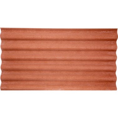Bricomart PLACA FIBROCEMENTO EURONIT GRANONDA ROJO RÚSTICO ARCILLA 2X1 1 M