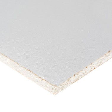 Bricomart PLACA TECHO YESO LAMINADO VINILO RECTO-A 60X60X0 9 CM 8 UDS