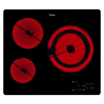 Bricomart PLACA VITROCERÁMICA 3 ZONAS WHIRPOOL AKT 807 BF