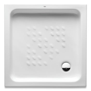 Bricomart PLATO DE DUCHA CERAMICO CUADRADO ROCA BLANCO 70X70CM