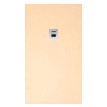 Bricomart PLATO DE DUCHA DE RESINA PIZARRA NATURAL BEIGE 70X120CM