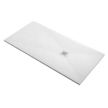 Bricomart PLATO DE DUCHA RESINA RECTANGULAR BLANCO 180X100X3CM