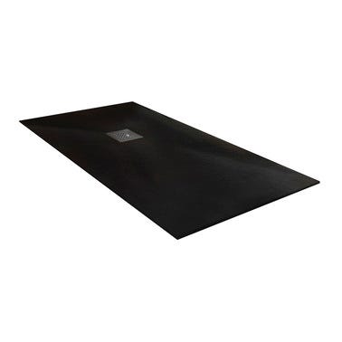 Bricomart PLATO DE DUCHA RESINA RECTANGULAR NEGRO 80X160X3CM