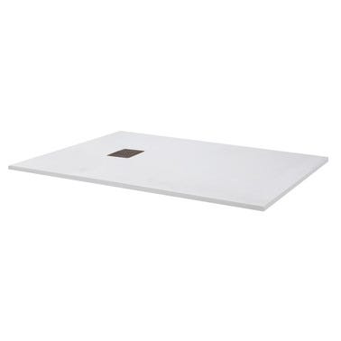 Bricomart PLATO DE DUCHA RESINA RECTANGULAR ROCA BLANCO 70X140X3 1CM