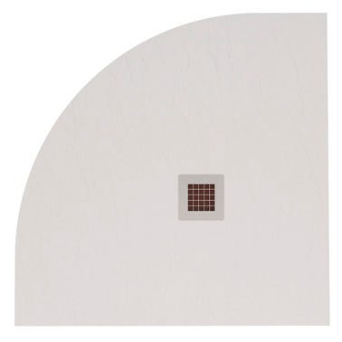 Bricomart PLATO DE DUCHA SEMICIRCULAR BLANCO 90X90CM
